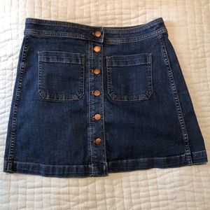 Madewell Denim Button- up Skirt